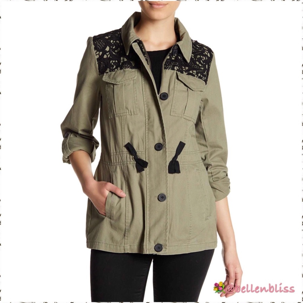 Crochet Jacket Knit Trim, Sz L,XL